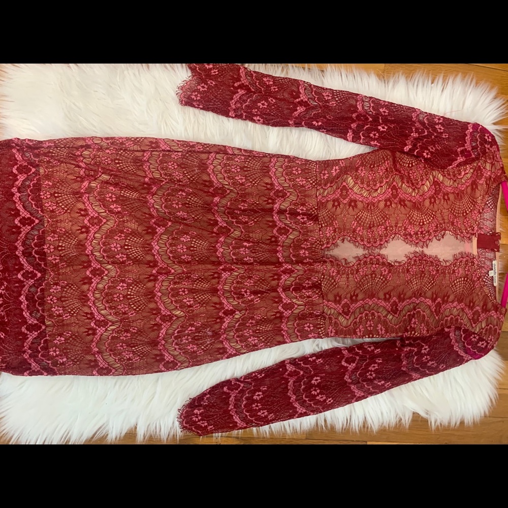 Red party dress